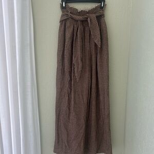 Nanushka Wideleg Plaid Pants